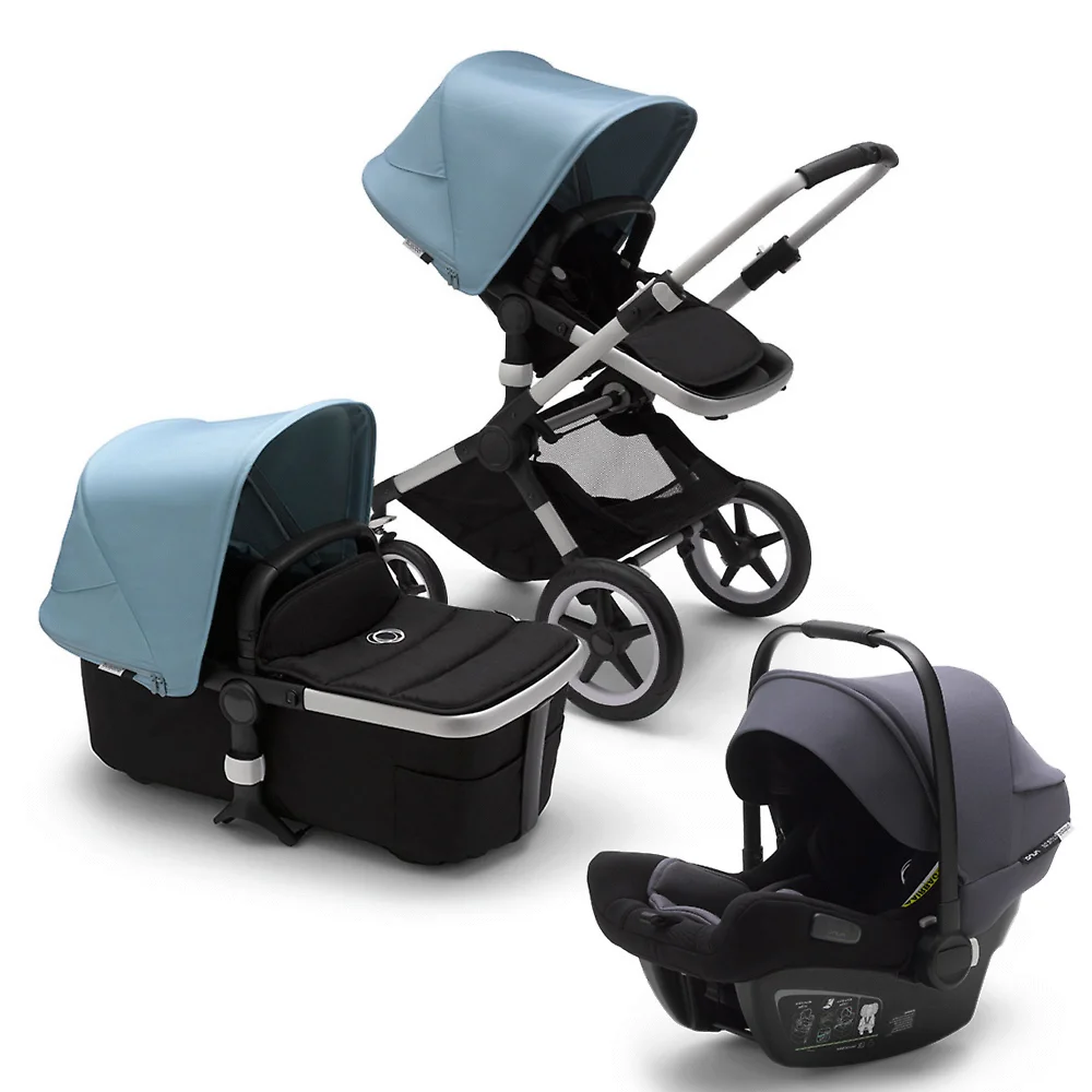 Bugaboo Fox 2 ALU - Чёрный / Голубой (Black / Vapor Blue)