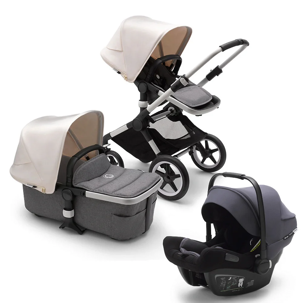 Bugaboo Fox 2 ALU - Серый Меланж / Белый (Grey Melange / Fresh White)