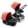 Bugaboo Fox 3 GRAPHITE - Чёрный / Коралловый (Midnight Black / Sunrise Red)