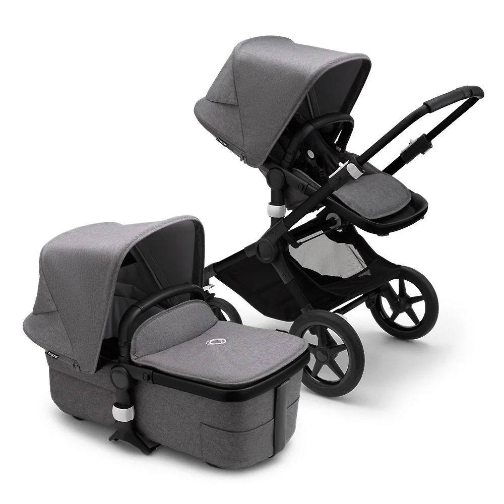 Bugaboo Fox 3 BLACK - Серый меланж (Grey Melange)