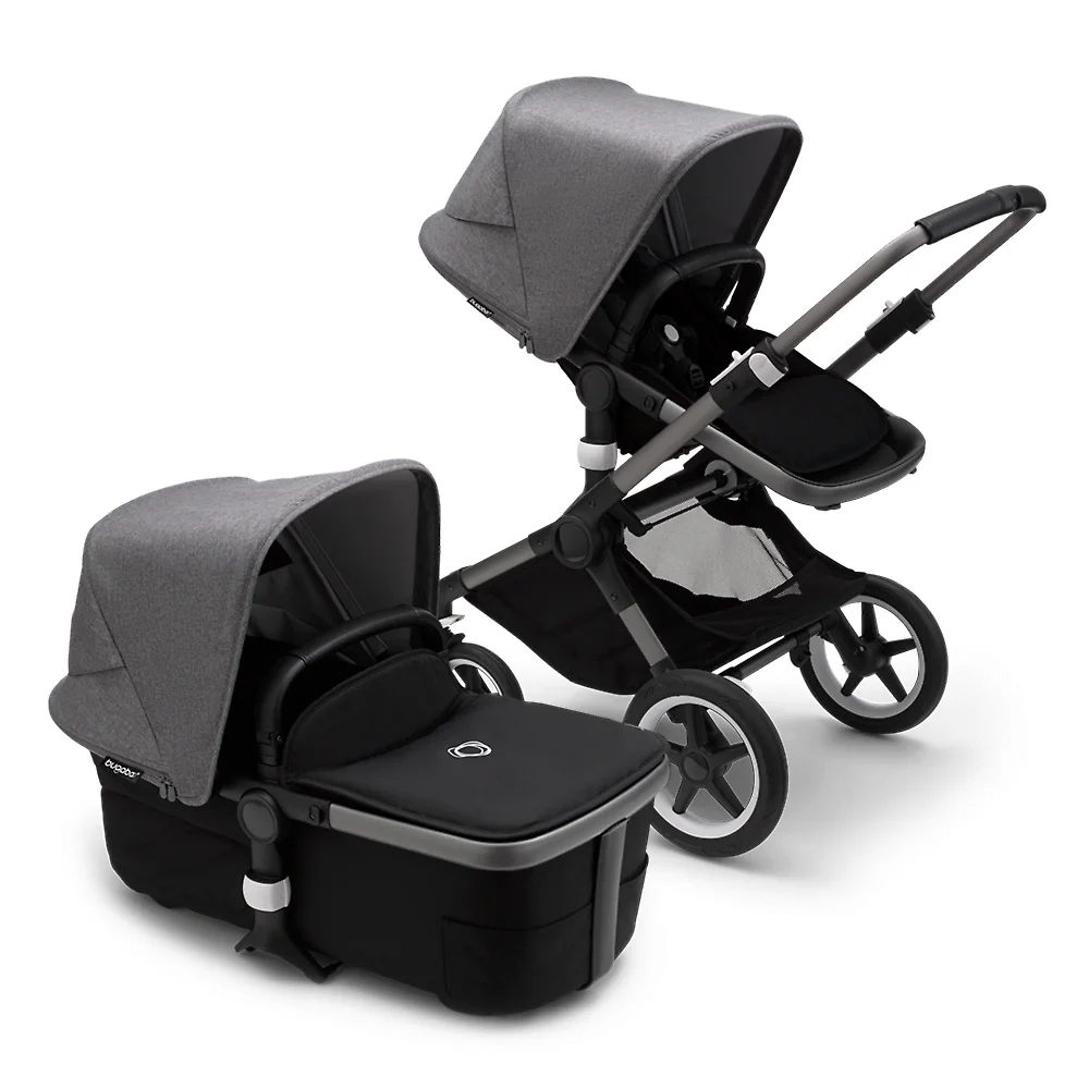 Bugaboo Fox 3 GRAPHITE - Чёрный / Серый меланж (Midnight Black / Grey Melange)