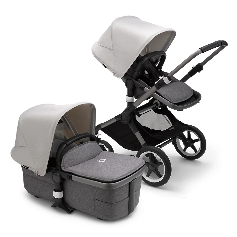 Bugaboo Fox 3 GRAPHITE - Серый меланж / Белый (Grey Melange / Misty White)