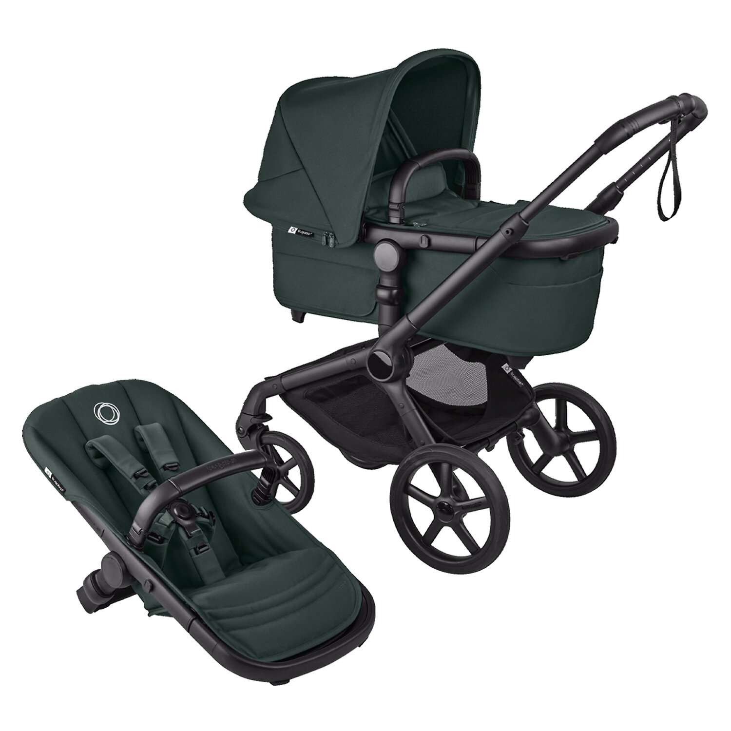Bugaboo Fox 5 Renew - Чёрная рама / Зелёный (Black / Fern Green)