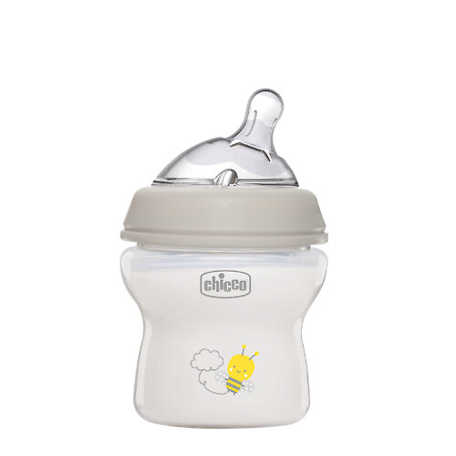 Бутылочка для кормления Chicco Natural Feeling - Медленный поток (Серый / 150 мл)
