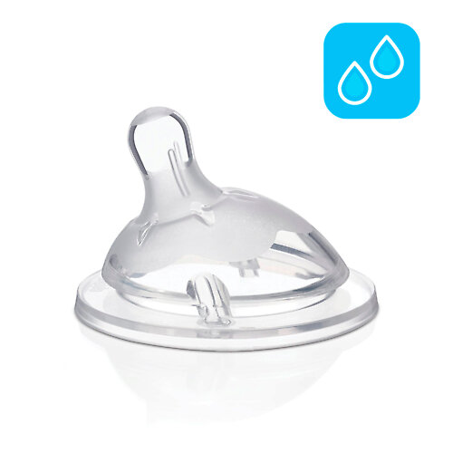 Сменная соска Chicco - 2м+, средний поток (Наклонная)