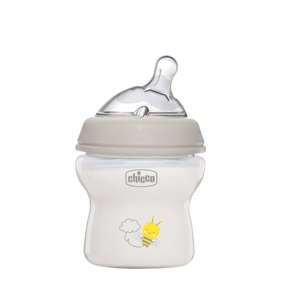 Бутылочка для кормления Chicco Natural Feeling - Медленный поток (Серый / 150 мл)