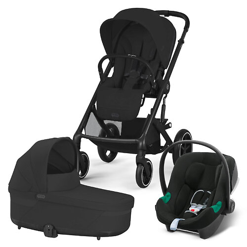 Cybex Balios S Lux + Aton B2 - Черный (Moon Black BLK)