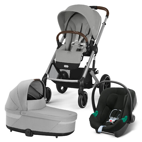 Cybex Balios S Lux + Aton B2 - Серый (Stone Grey SLV)