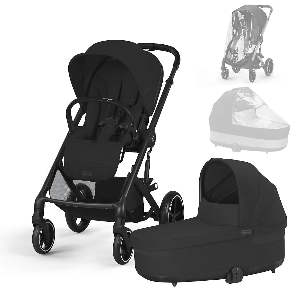 Cybex Balios S Lux - Чёрный (Moon Black BLK RC / CRC / 2025 - Дождевики)