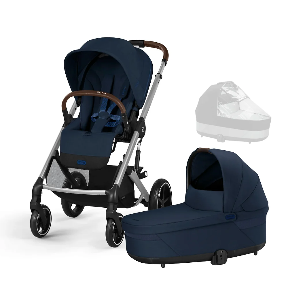 Cybex Balios S Lux - Синий (Ocean Blue SLV / CRC / 2025 - Дождевик)