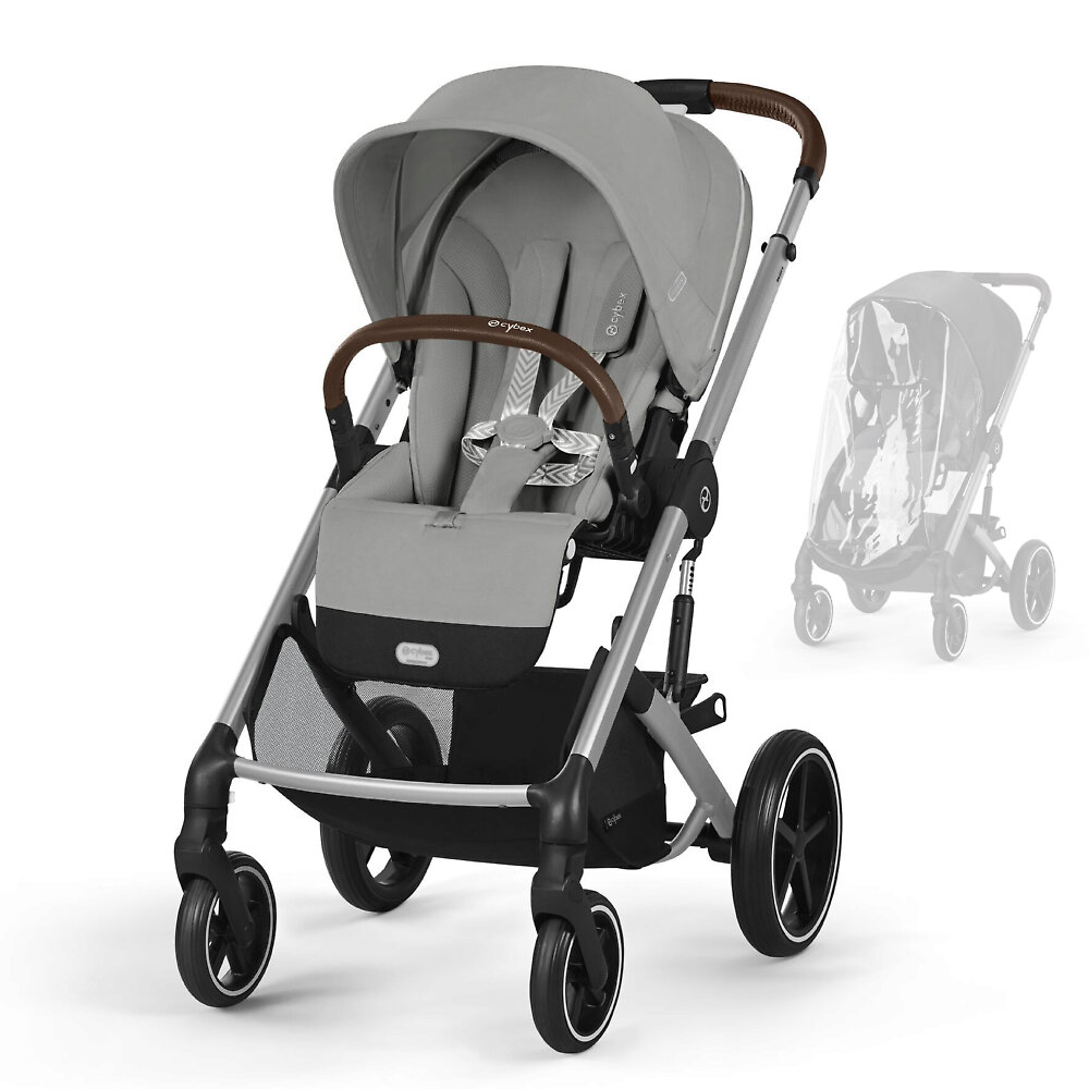 Cybex Balios S Lux - Серый (Stone Grey SLV RC / 2025 - Дождевик)