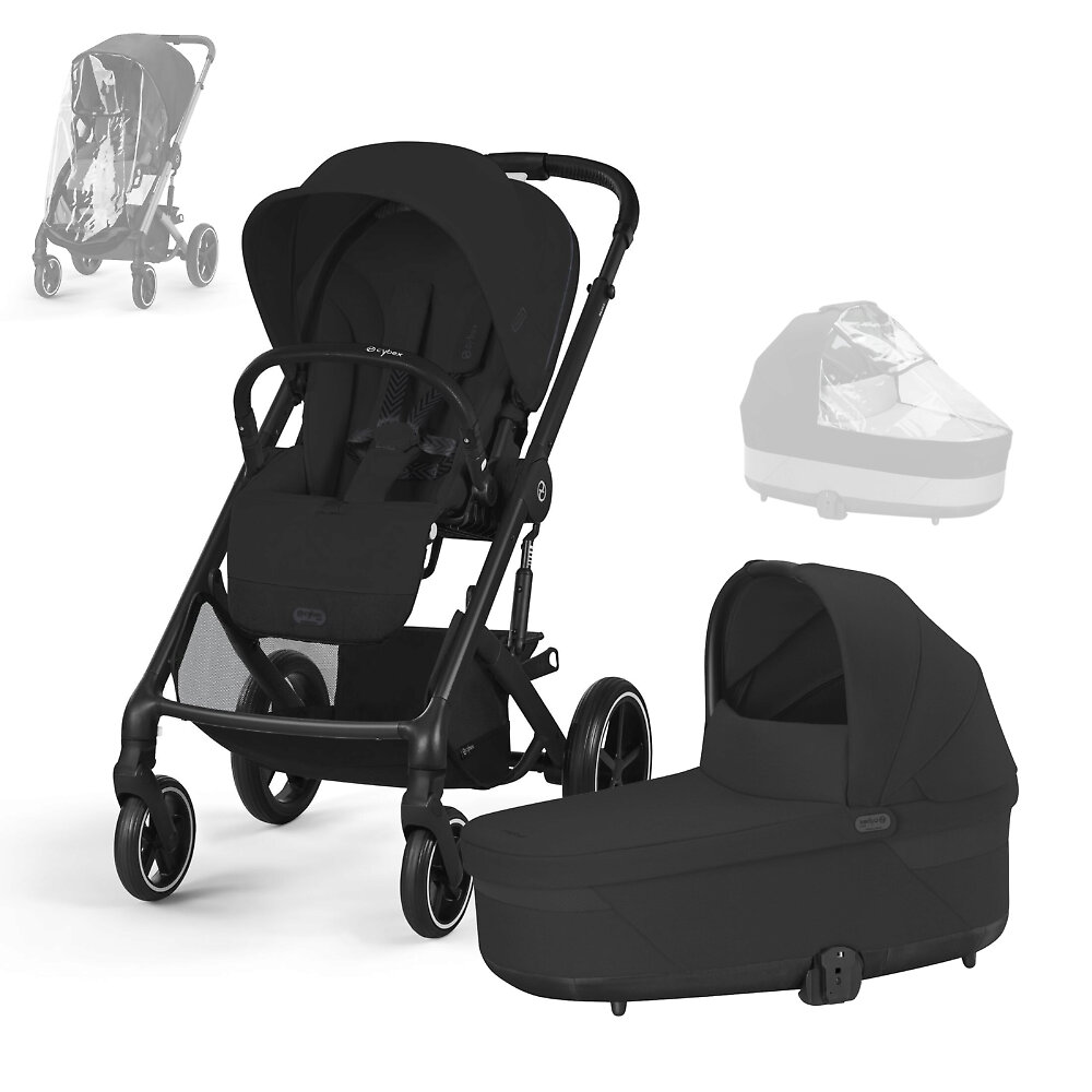 Cybex Balios S Lux - Чёрный (Moon Black BLK RC & CRC / 2025 - Дождевики)