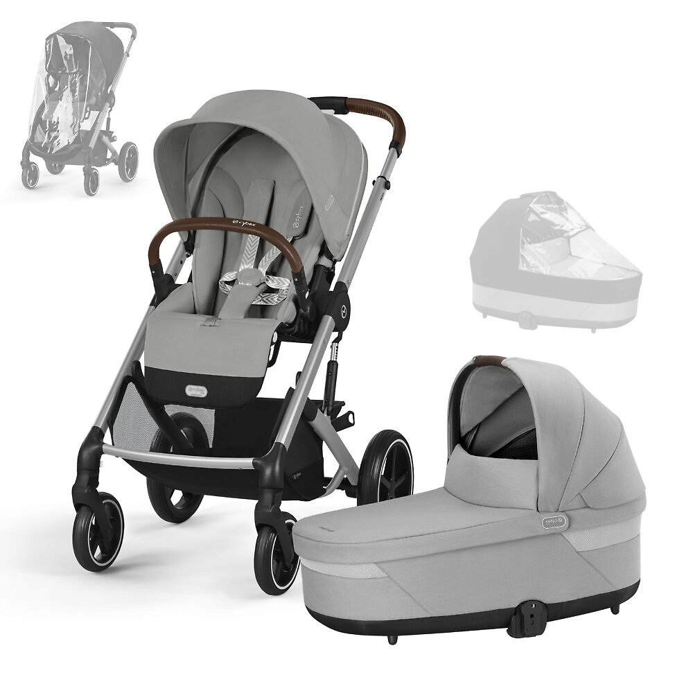 Cybex Balios S Lux - Серый (Stone Grey SLV RC / Lava Grey CRC / 2025 - Дождевики)