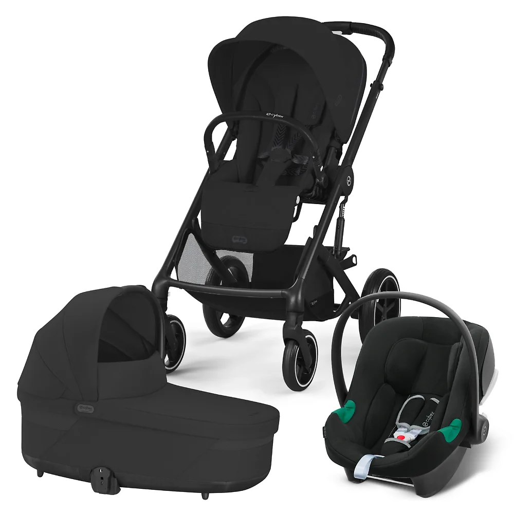 Cybex Balios S Lux + Aton B2 i-Size - Черный (Moon Black BLK / Volcano Black / 2025)