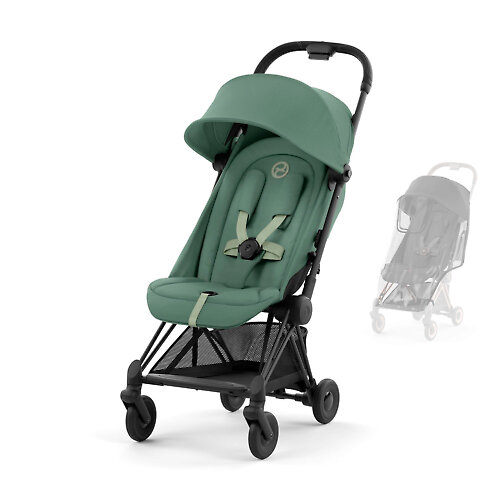 Cybex Coya - Зелёный / Чёрное шасси (Leaf Green RC / Matt Black - Дождевик)