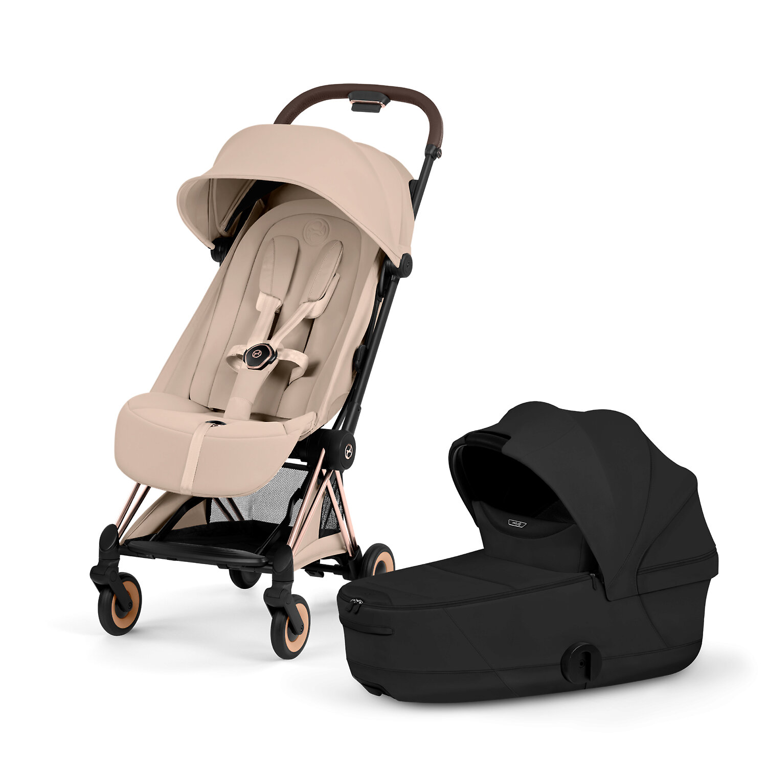 Cybex Coya Style - Бежевый / Золотистая рама (Cozy Beige / Rosegold)