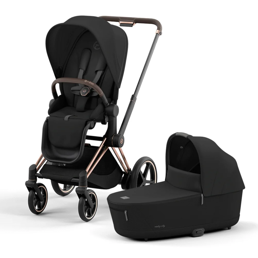 Cybex e-Priam IV - Чёрный / Золотистое шасси (Sepia Black / Rose Gold)