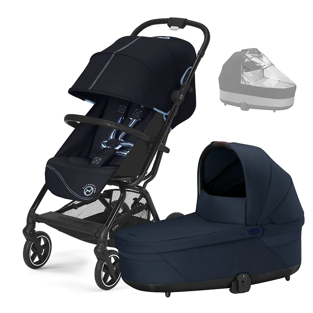 Cybex Eezy S Plus II - Синий (Ocean Blue RC - Дождевик люльки)