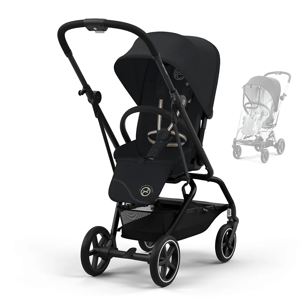 Cybex Eezy S Twist+2 - Чёрный (Magic Black BLK RC - Дождевик)
