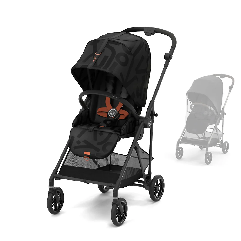 Cybex Melio - Грифельный (Real Black RC / Street - Дождевик)
