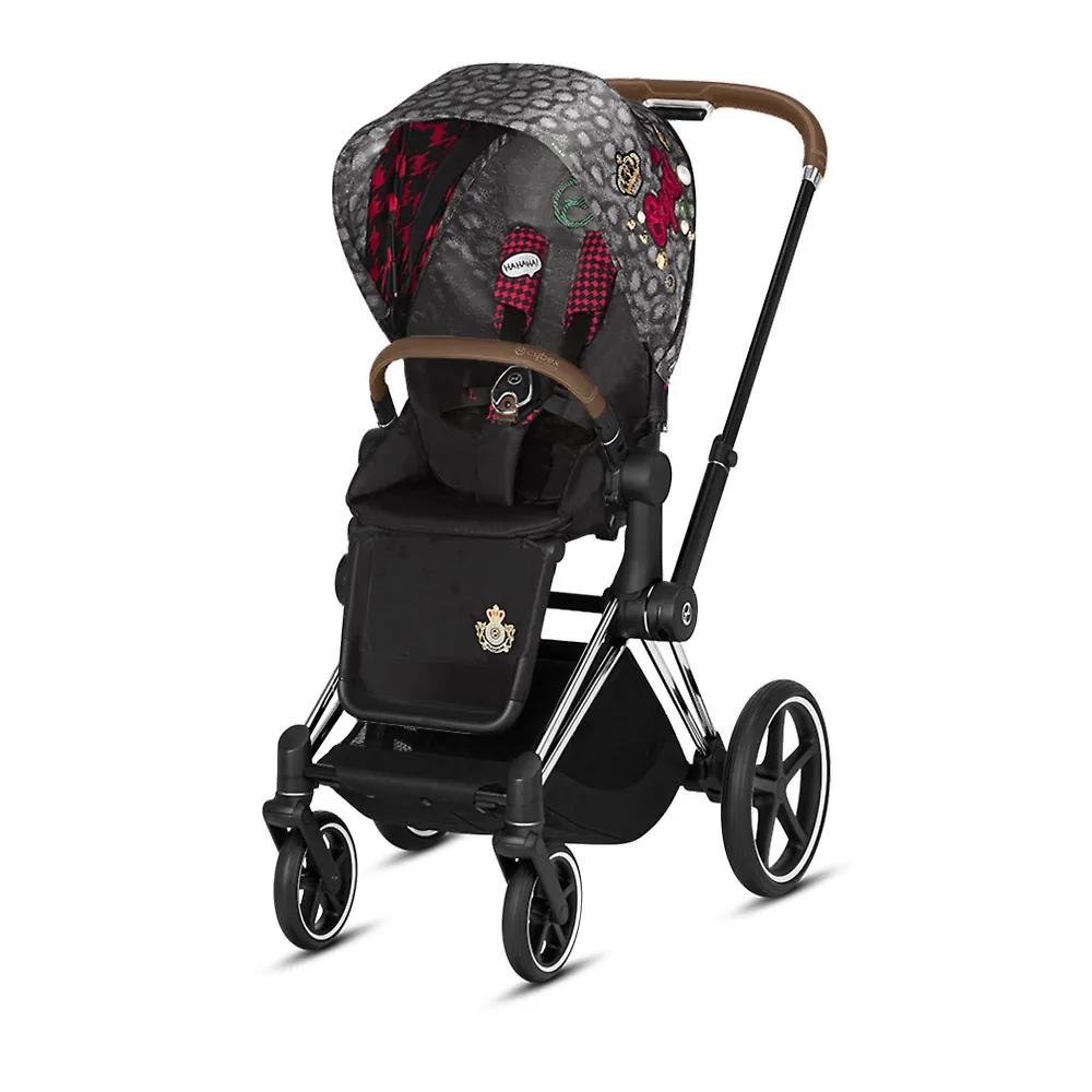 Cybex Priam III Fashion Collection - Серебристое шасси / Дизайнерская коллекция (Chrome / Rebellious)
