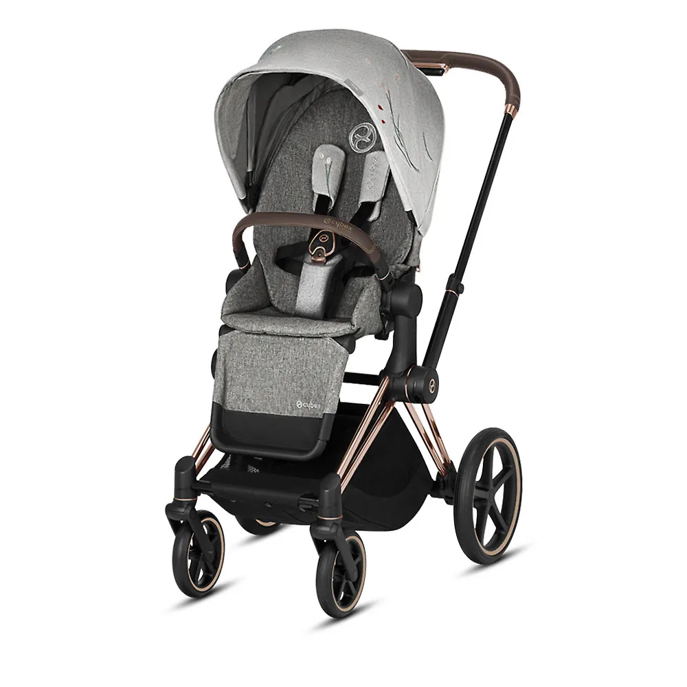 Cybex Priam III Fashion Collection - Золотистое шасси / Дизайнерская коллекция (Rosegold / Koi)