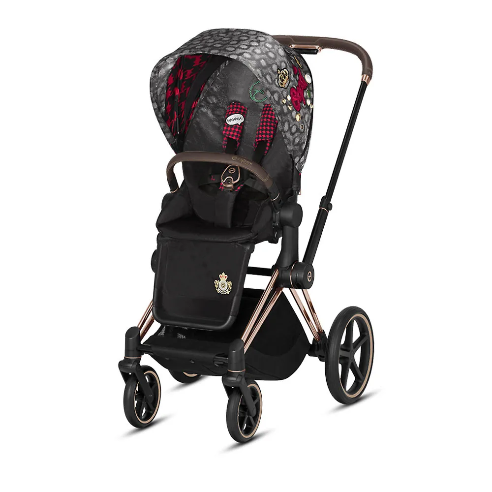 Cybex Priam III Fashion Collection - Золотистое шасси / Дизайнерская коллекция (Rosegold / Rebellious)
