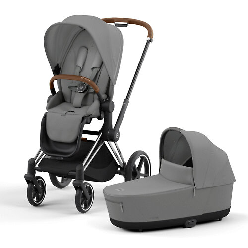 Cybex Priam IV - Серый / Серебристое шасси (Mirage Grey / Chrome Brown)