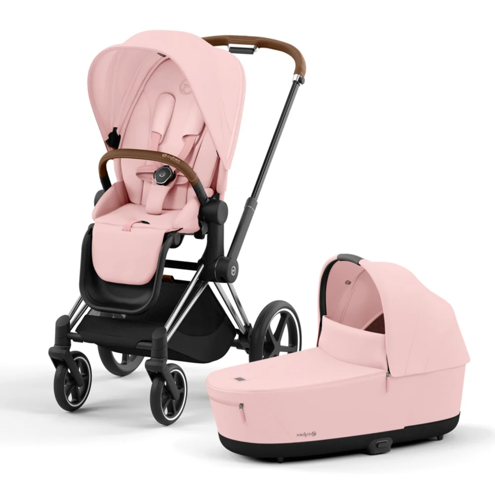 Cybex Priam IV - Розовый / Серебристое шасси (Peach Pink / Chrome Brown)