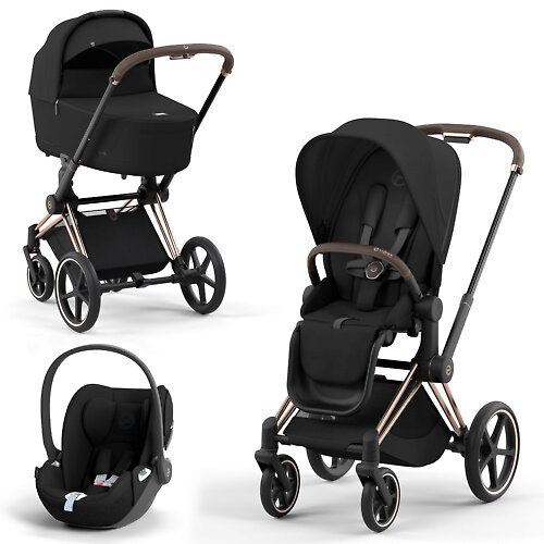 Cybex Priam IV Rose Gold + Cloud T i-Size - Чёрный (Sepia Black)