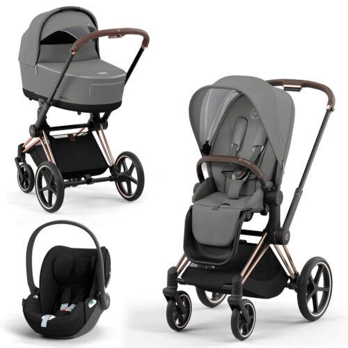 Cybex Priam IV Rose Gold + Cloud T i-Size - Серый (Soho Grey)