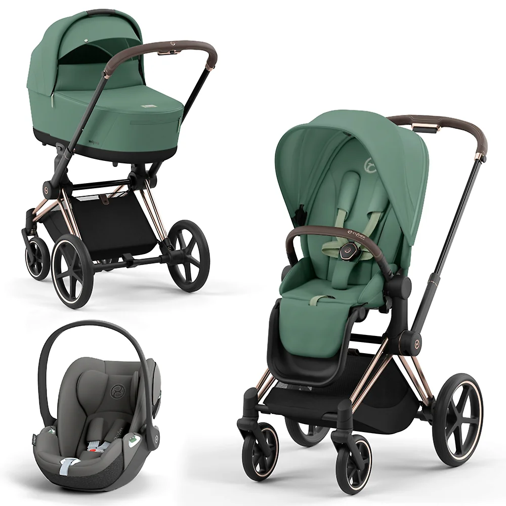 Cybex Priam IV Rose Gold + Cloud T i-Size - Зелёный (Leaf Green)