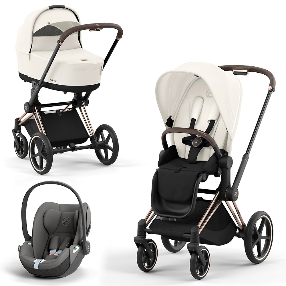 Cybex Priam IV Rose Gold + Cloud T i-Size - Белый (Off White)
