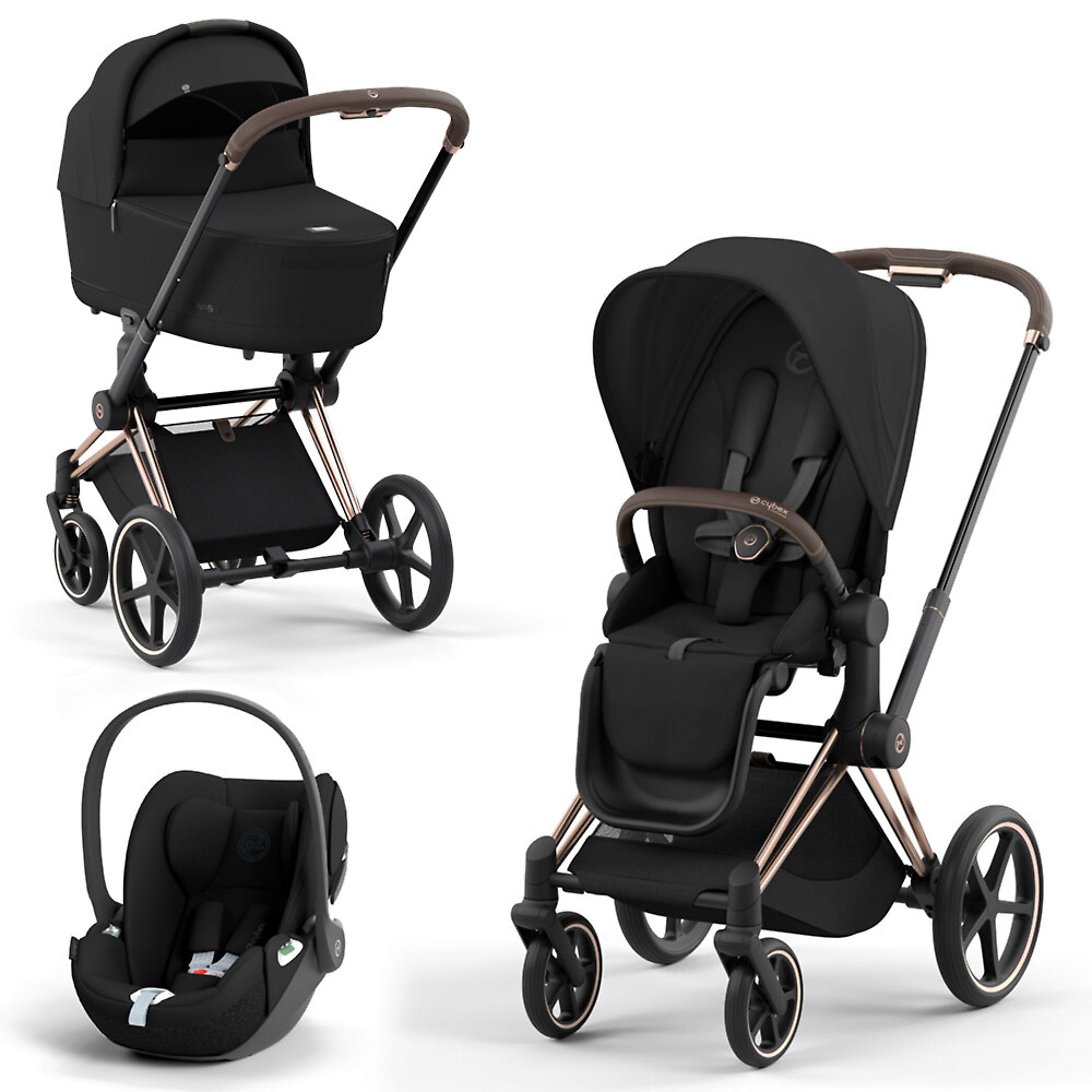 Cybex Priam IV Rose Gold + Cloud T i-Size - Чёрный (Sepia Black)
