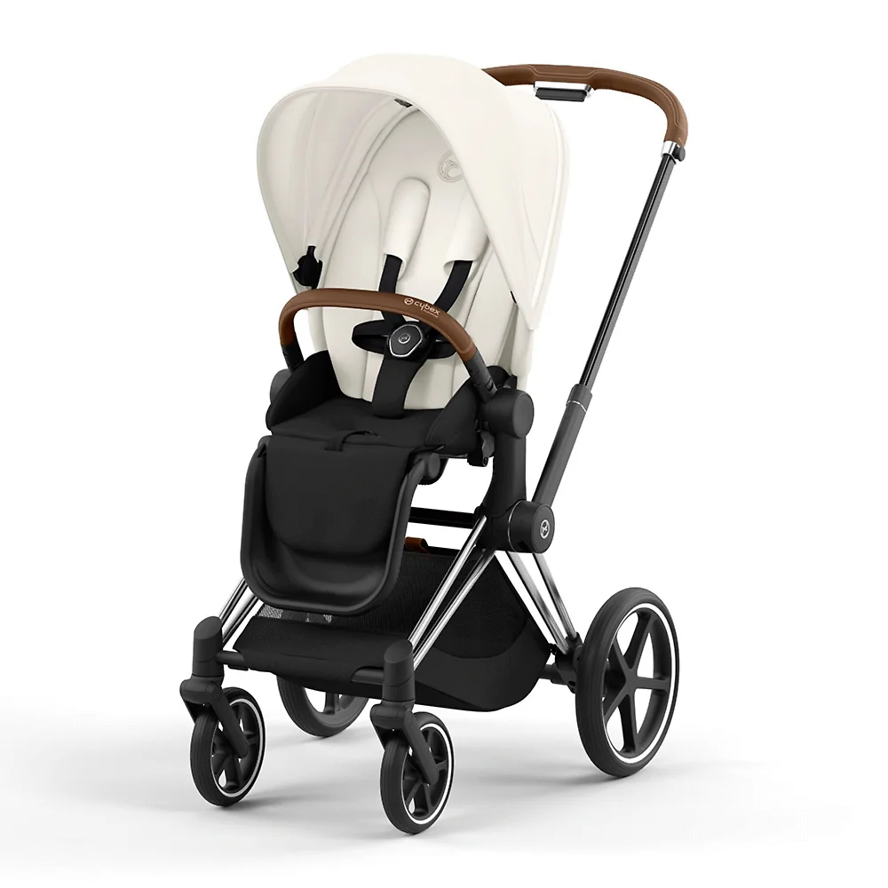 Cybex Priam IV - Белый / Серебристое шасси (Off White / Chrome Brown)