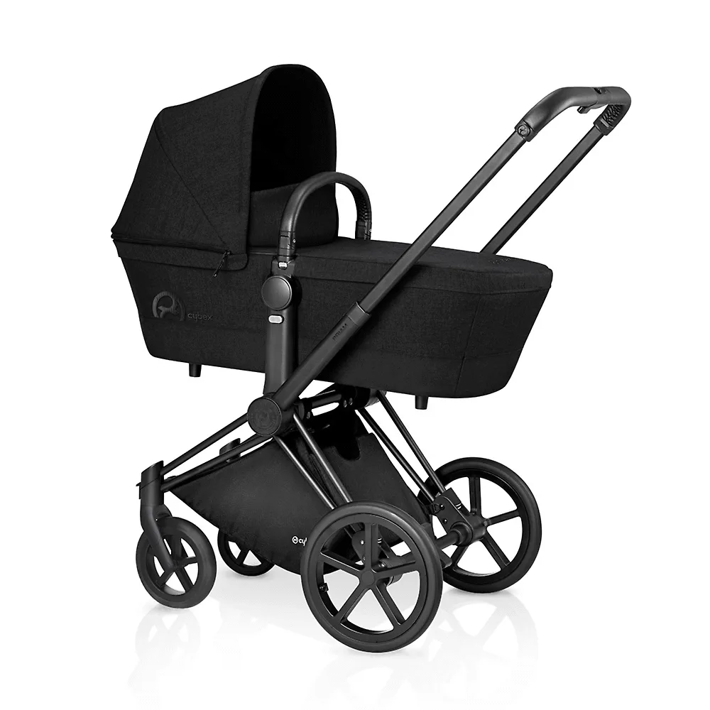 Cybex Priam Lux Matt Black - Чёрный (Stardust Black) / Колеса Trekking