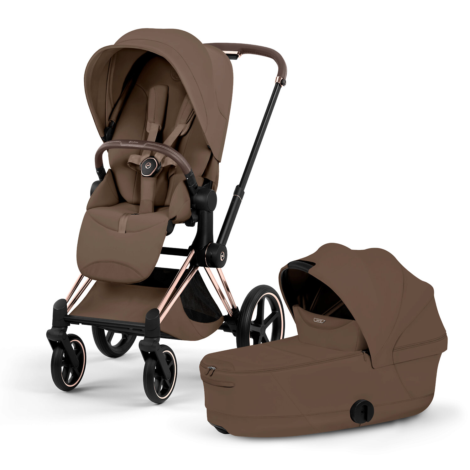 Cybex Priam V Style - Коричневый / Золотистая рама (Coconut Brown / Rosegold)