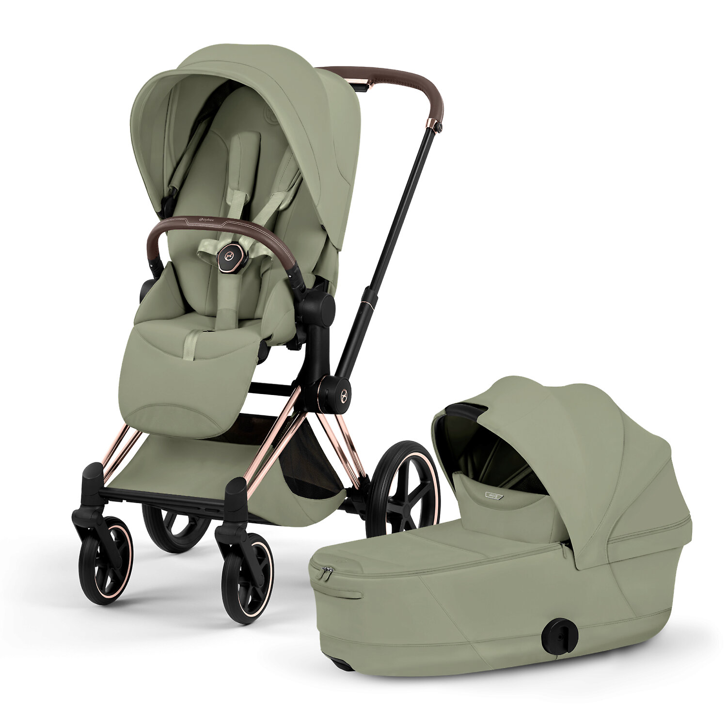 Cybex Priam V Style - Зелёный / Золотистая рама (Sage Green / Rosegold)