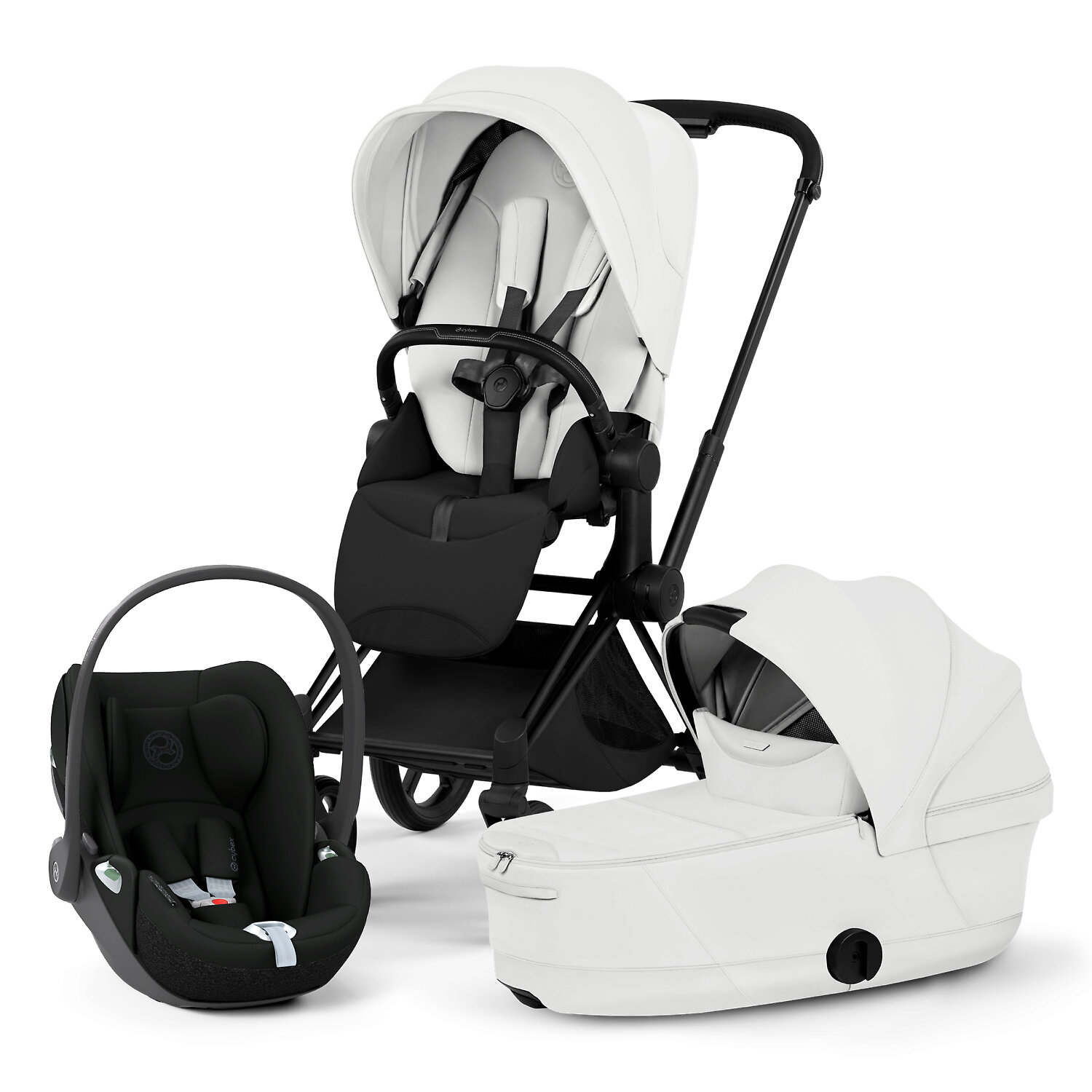 Cybex Priam Style + Cloud T i-Size - Белый / Чёрная рама (Off White / Matt Black)