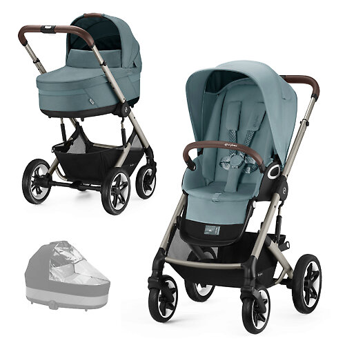 Cybex Talos S Lux - Бирюзовый (Sky Blue TPE CRC - Дождевик люльки)