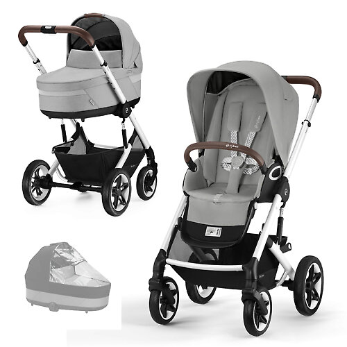 Cybex Talos S Lux - Серый (Stone Grey SLV / Lava Grey CRC - Дождевик люльки)