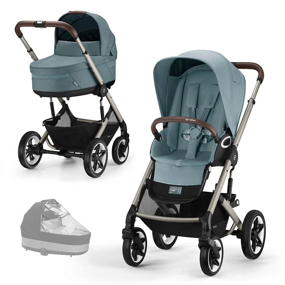 Cybex Talos S Lux - Бирюзовый (Stormy Blue TPE CRC - Дождевик люльки)