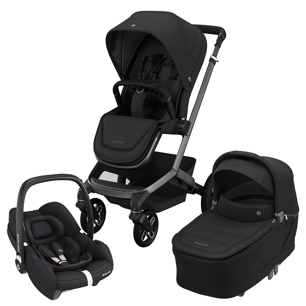 Maxi-Cosi Fame + CabrioFix i-Size - Чёрный (Twillic Black)