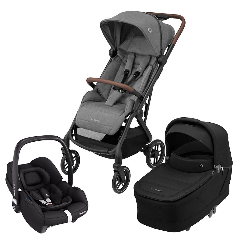 Maxi-Cosi Soho + CabrioFix i-Size - Серый меланж / Чёрный (Select Grey / Twillic Black)