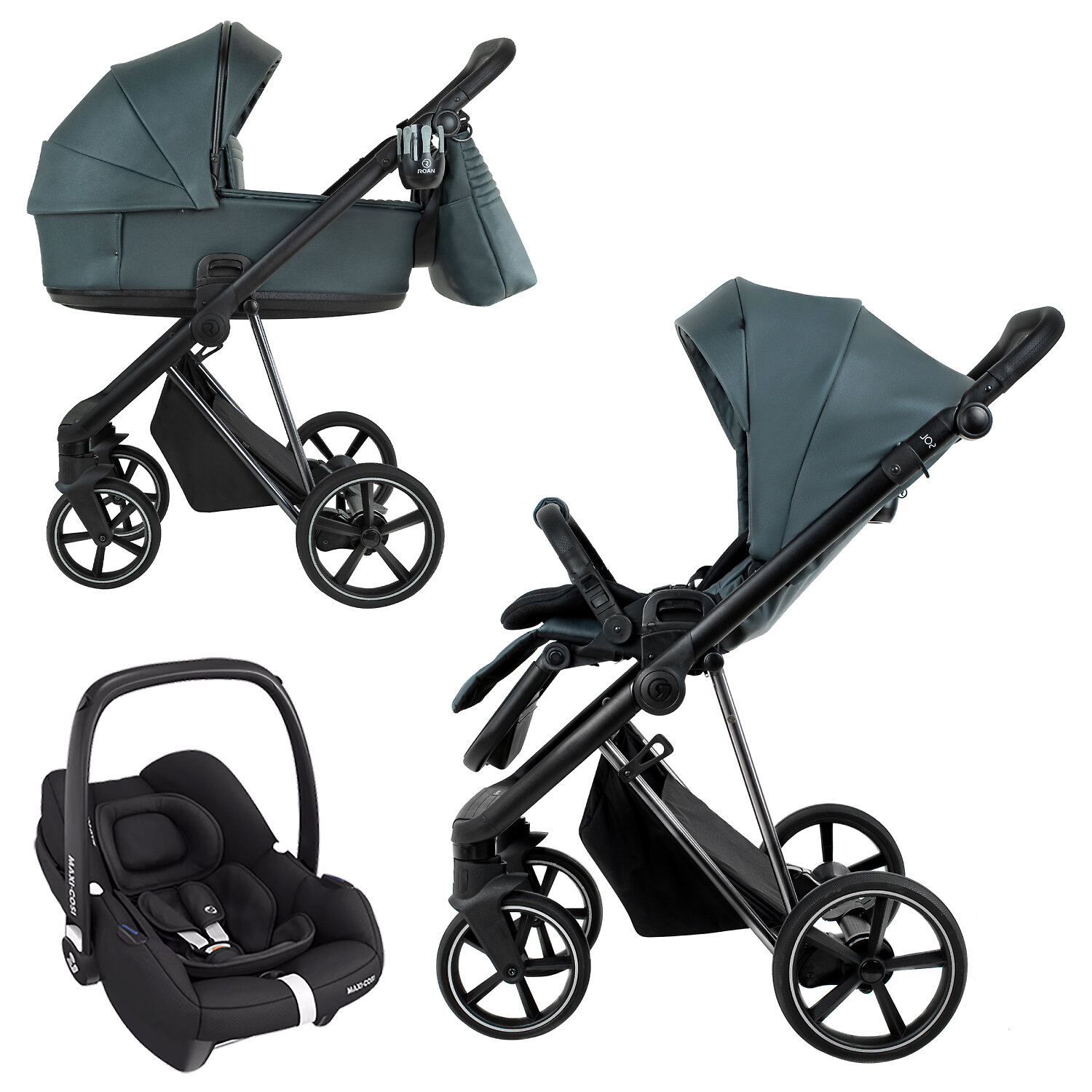 Roan Sol Vintage Luxury 2.0 + Maxi-Cosi Cabriofix i-size - Хвойный (Atlantic Deep / Eco)