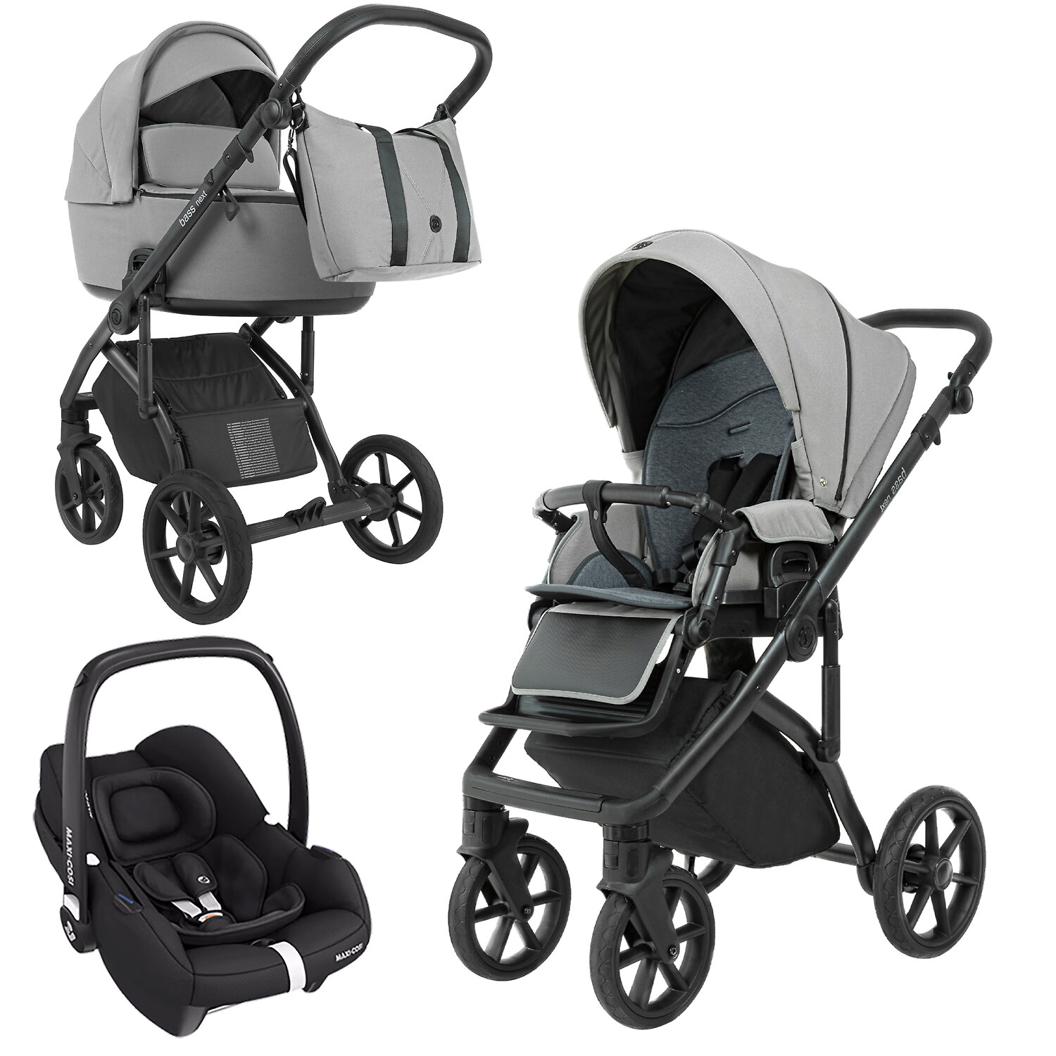 Roan Bass Next Vintage Sport 2.0 + Maxi-Cosi Cabriofix i-size - Серый (Hazel )