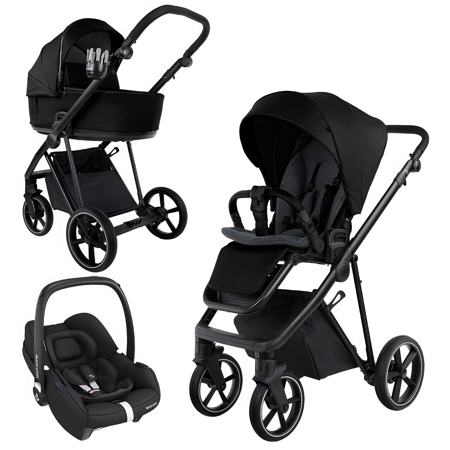 Roan Sol Vintage 2.0 + Maxi-Cosi Cabriofix i-size - Чёрный (Black / Eco)