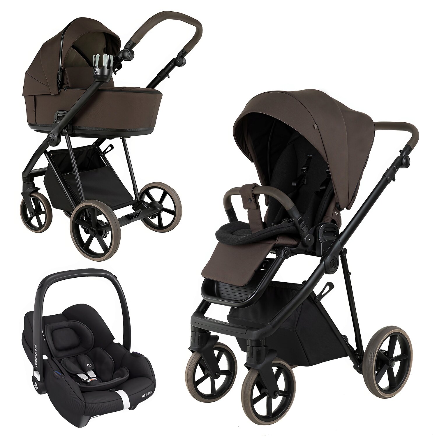 Roan Sol Vintage 2.0 + Maxi-Cosi Cabriofix i-size - Кофейный (Turkish Coffe / Bronze / Cappuccino)