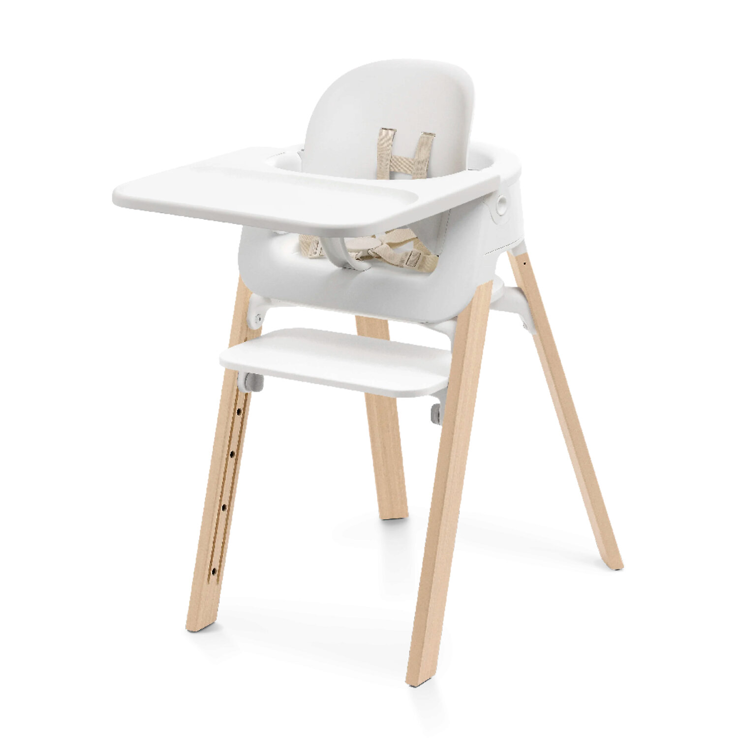 Stokke Steps Highchair - Белый / Бежевый (White / Natural)