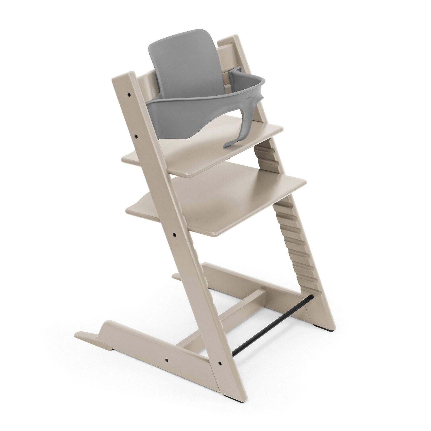 Stokke Tripp Trapp Highchair Complete - Серый кашемир / Бук (Cashmere Grey / Storm Grey BS)